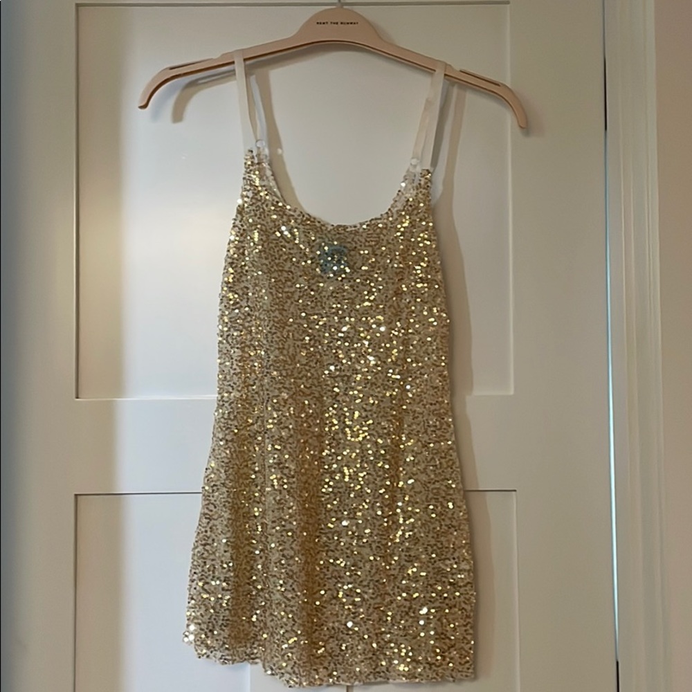 sparkle sheer mini dress